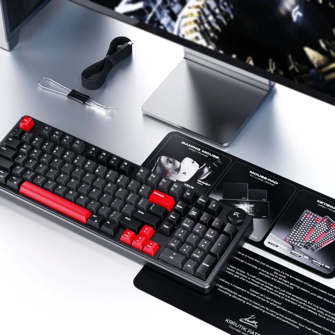 Cybeart Akula 99 Compact Full-Size Tri-Mode Gaming Keyboard- لوحة مفاتيح Cybeart Akula 99 Compact Full-Size Tri-Mode Gaming Keyboard- لوحة مفاتيح