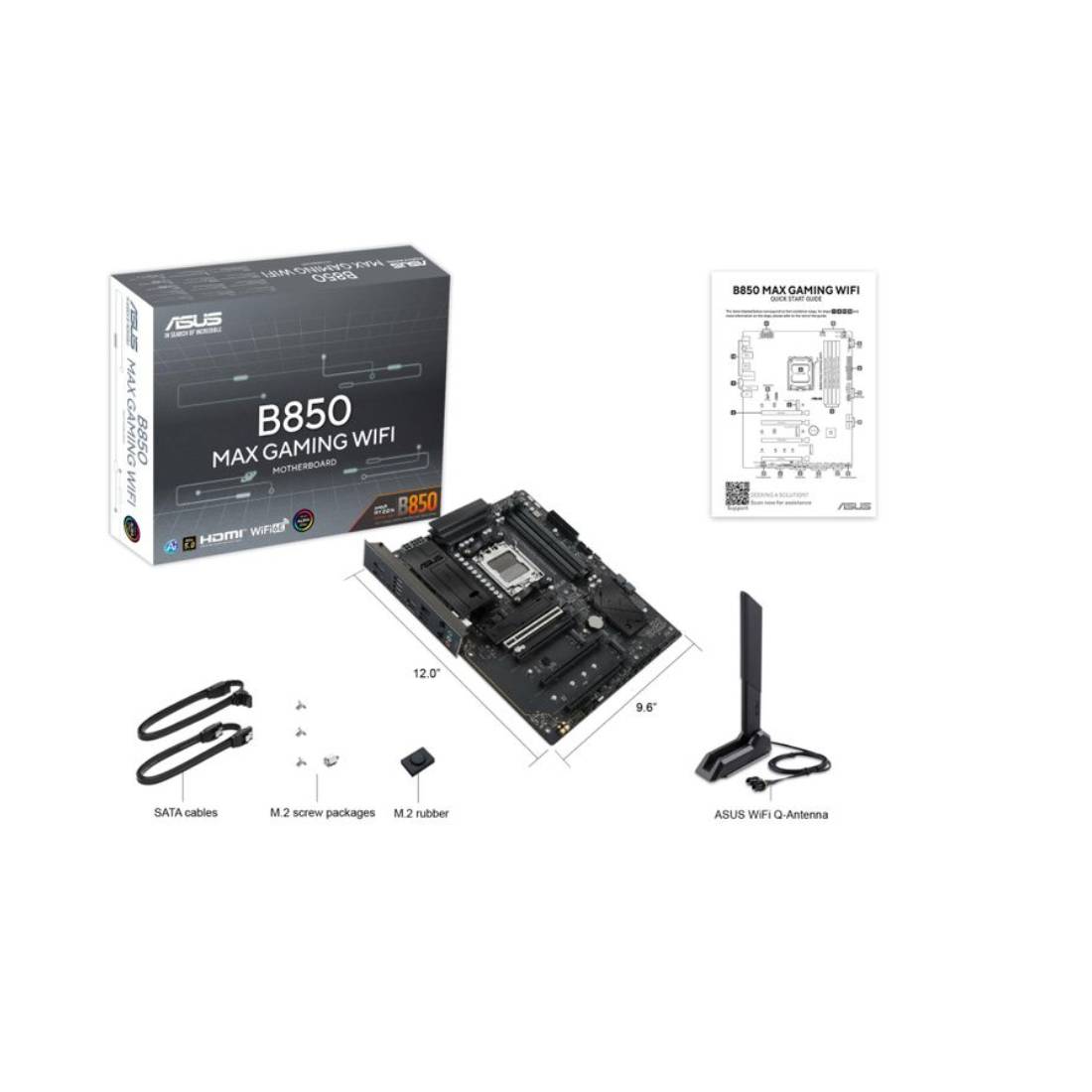 Asus B850 Max Gaming WiFi ATX Motherboard - اللوحة الأم Asus B850 Max Gaming WiFi ATX Motherboard - اللوحة الأم