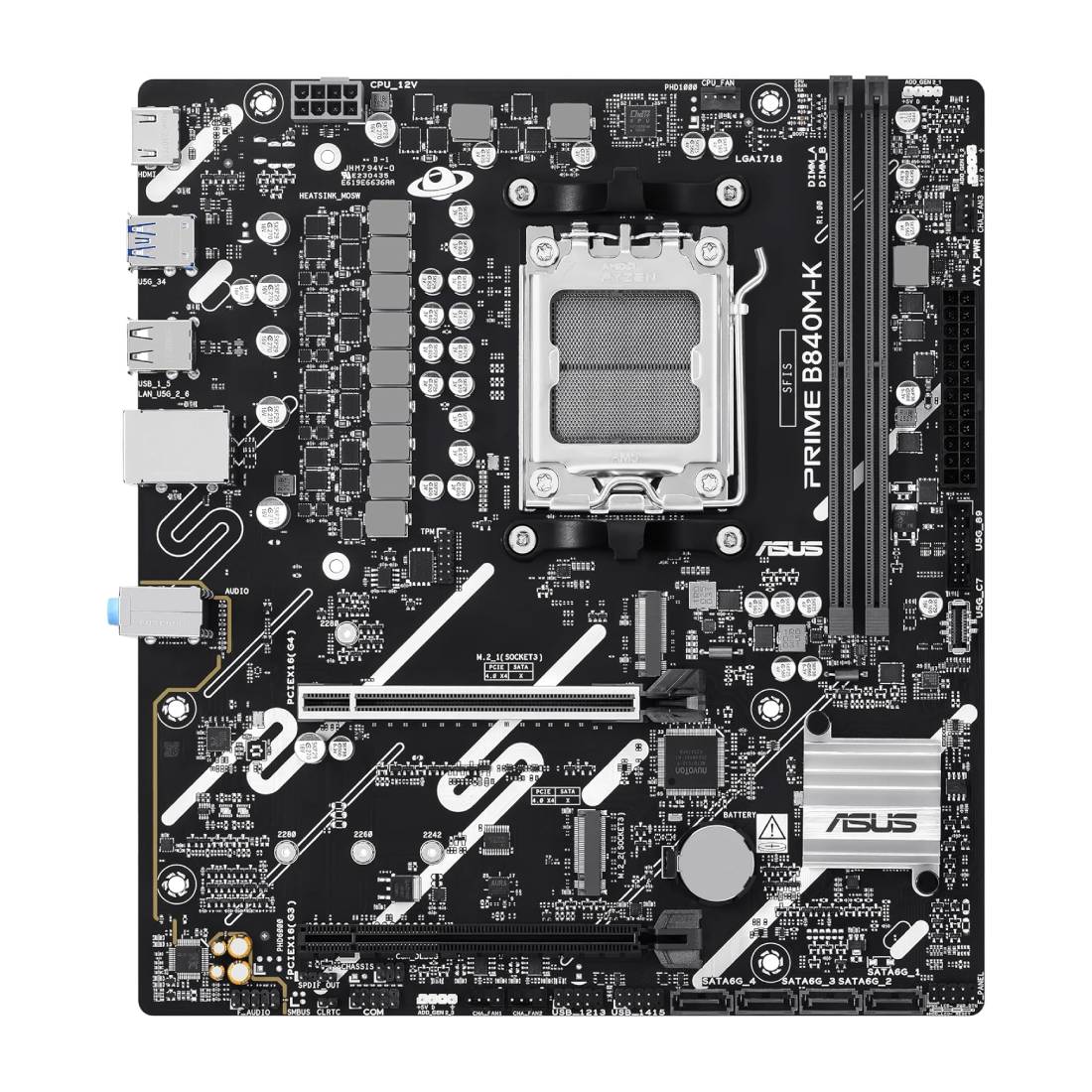 Asus Prime B840M-K AMD Micro-ATX Motherboard - اللوحة الأم Asus Prime B840M-K AMD Micro-ATX Motherboard - اللوحة الأم