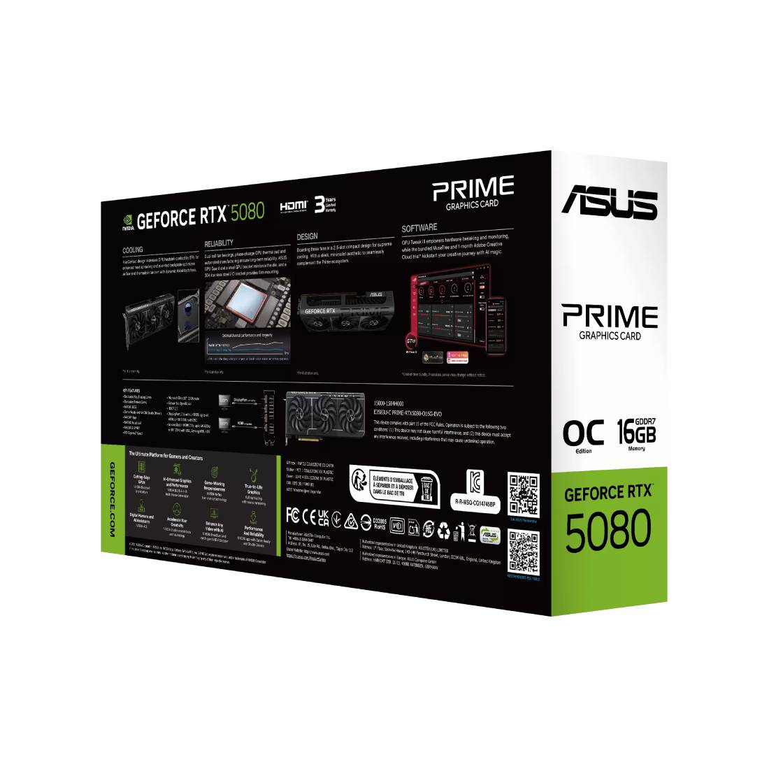 Asus Prime GeForce RTX™ 5080 EVO 16GB GDDR7 OC Edition Graphics Card - كرت الشاشة Asus Prime GeForce RTX™ 5080 EVO 16GB GDDR7 OC Edition Graphics Card - كرت الشاشة