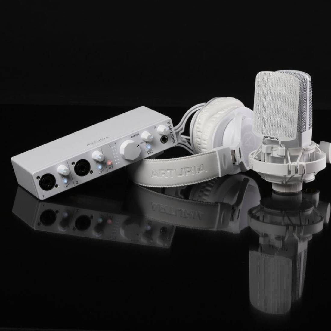 Arturia - Minifuse Recording Studio Pack - White - ميكسر Arturia - Minifuse Recording Studio Pack - White - ميكسر