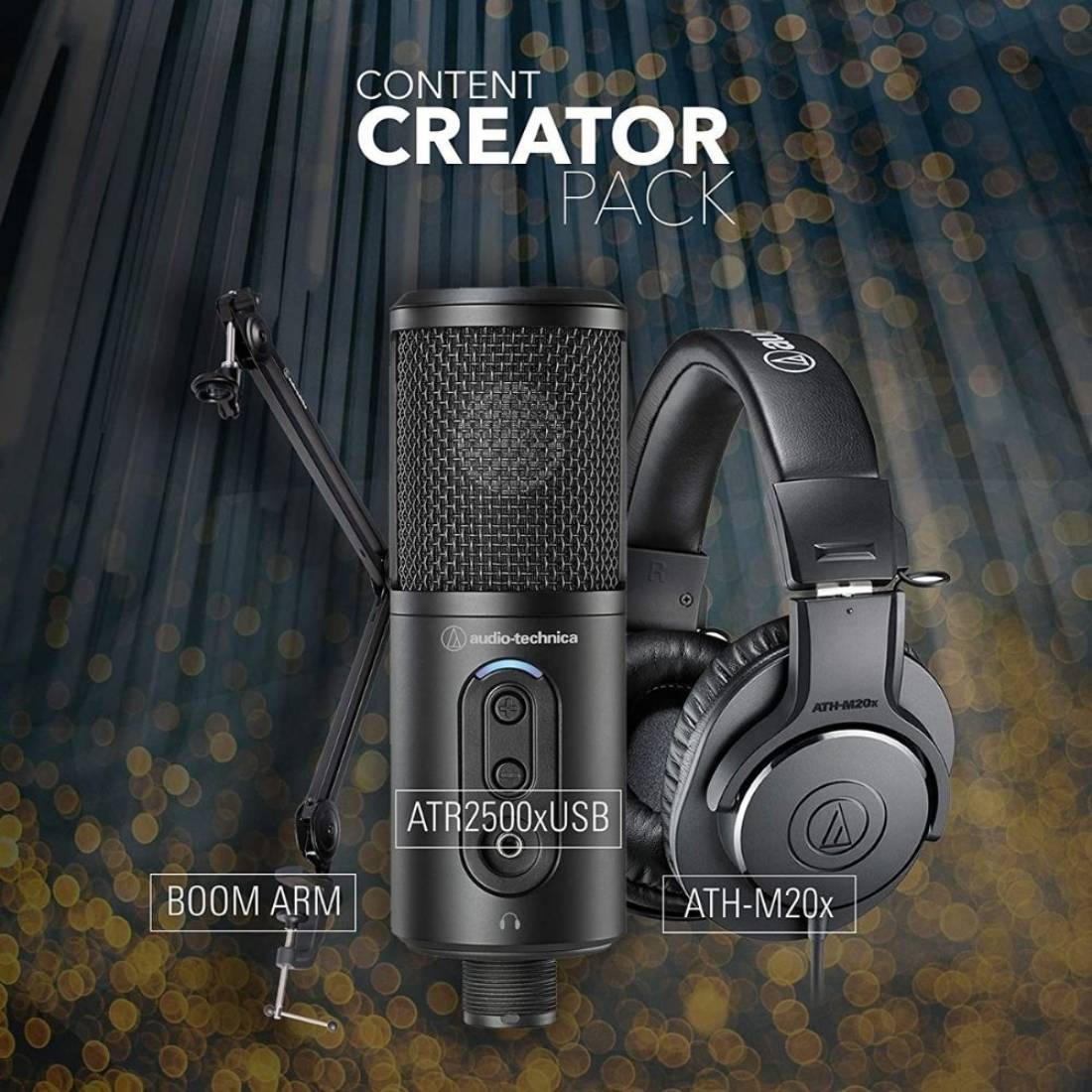 Audio Technica Streaming + Podcasting - Recording Creator Pack - ميكروفون Audio Technica Streaming + Podcasting - Recording Creator Pack - ميكروفون