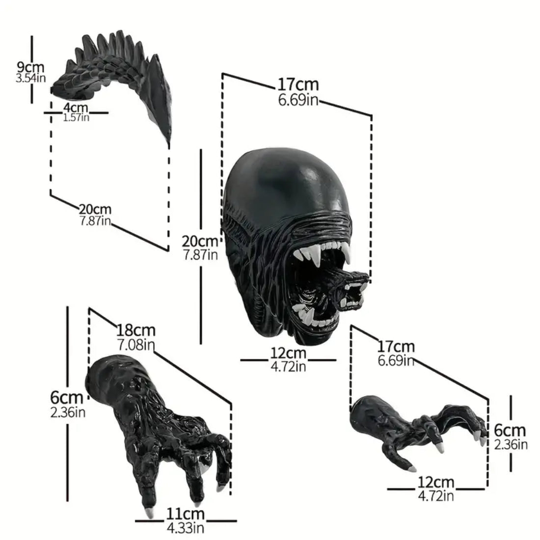 Alien Monster Motorcycle Helmet Ornament Wall Decoration (20x13x21cm) – Store974 Electronics WLL Alien Monster Motorcycle Helmet Ornament Wall Decoration (20x13x21cm) – Store974 Electronics WLL