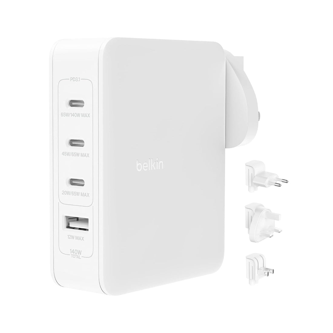Belkin Boostmarge Pro 140W 4 -Port Gan Charger - شaحn Belkin Boostmarge Pro 140W 4 -Port Gan Charger - شaحn