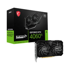 MSI GeForce RTX 4060 Ti Ventus 2X Black 16G OC GDDR6 Graphics Card - كرت شاشة
