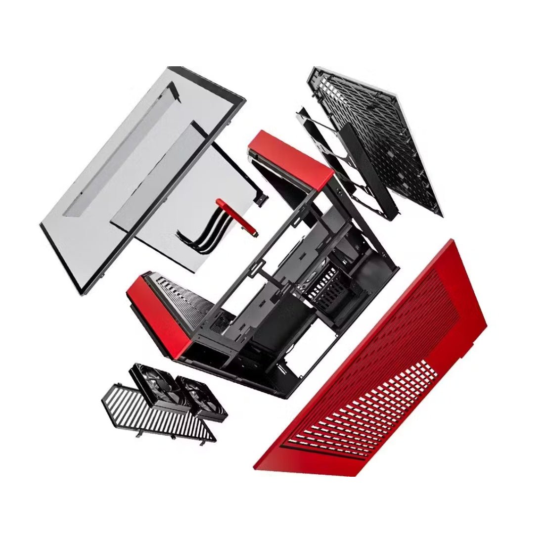 Hyte Y60 Mid -Fower Atx Case - Black Red - صnadoق Hyte Y60 Mid -Fower Atx Case - Black Red - صnadoق