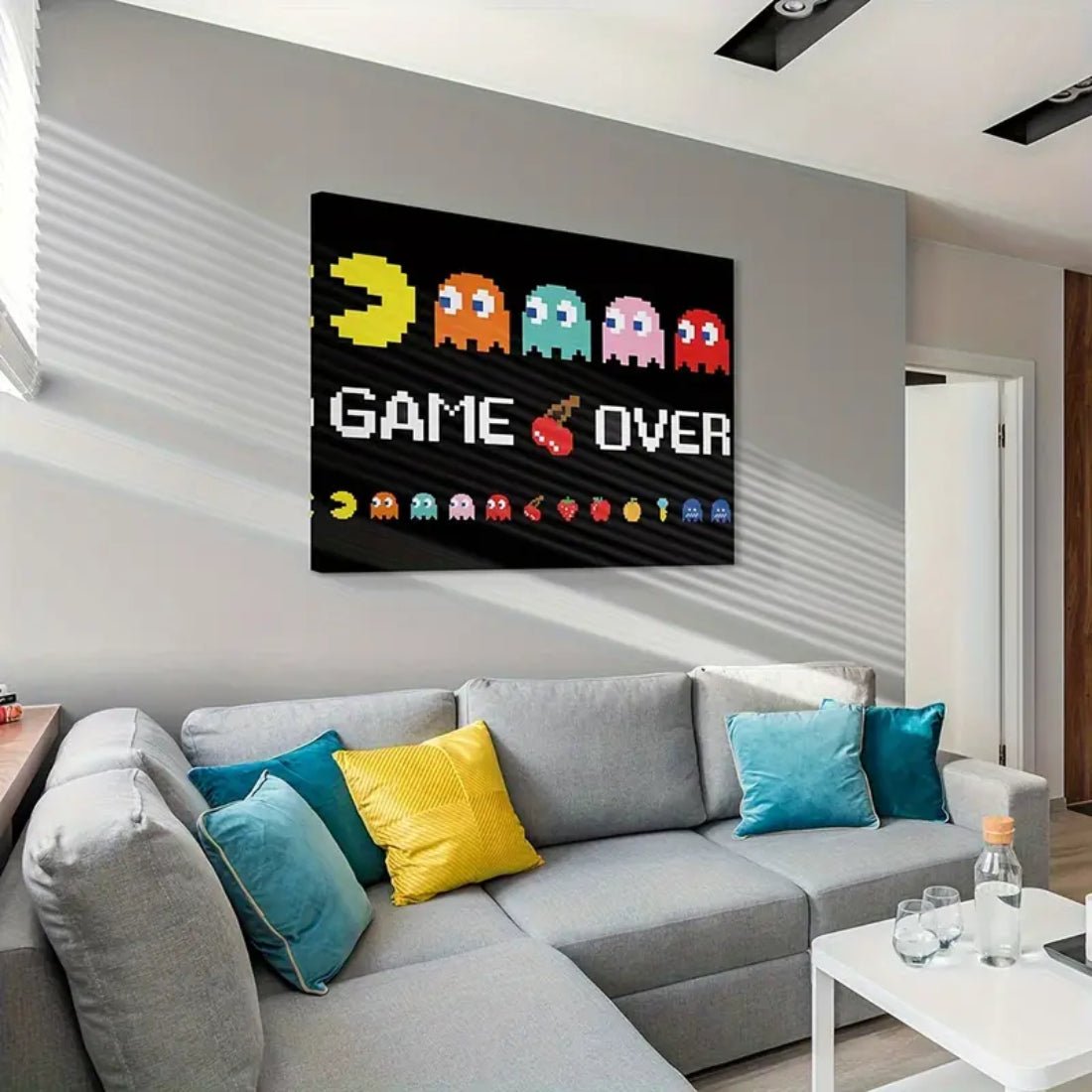 Game Room Game Over Wall Art Poster (40x1x60cm) - 1 Piece - ملصق - Store 974 | ستور ٩٧٤