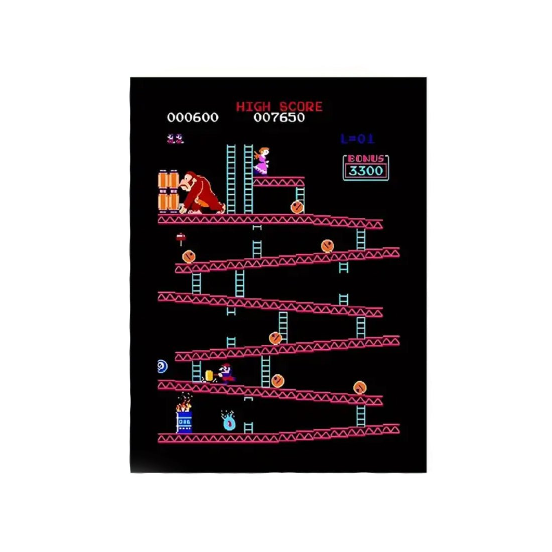 Classic Arcade Games Canvas Art Print Poster (30x1x40cm) - ملصق - Store 974 | ستور ٩٧٤