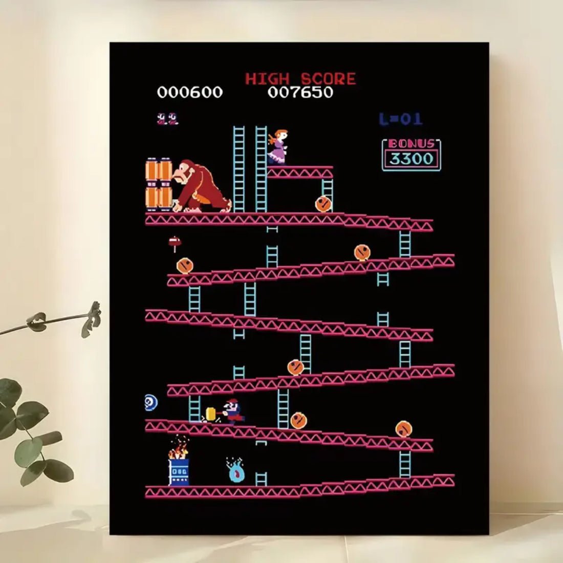 Classic Arcade Games Canvas Art Print Poster (30x1x40cm) - ملصق - Store 974 | ستور ٩٧٤