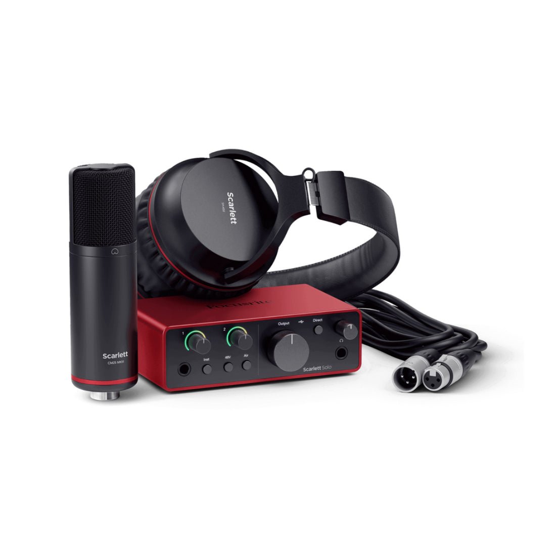 Focusrite Scarlett Solo Studio 4th Generation Audio Interface - Red - مجموعة تسجيل - Store 974 | ستور ٩٧٤