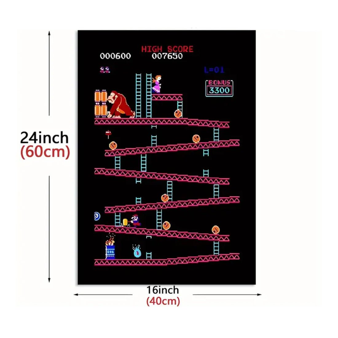 Classic Arcade Games Canvas Art Print Poster (30x1x40cm) - ملصق - Store 974 | ستور ٩٧٤