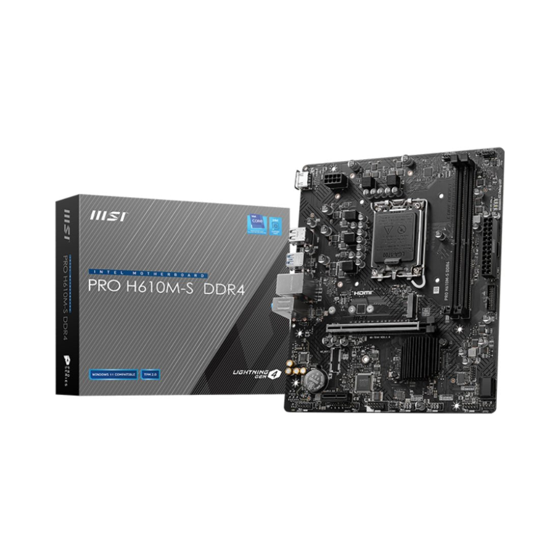 MSI PRO H610M-S WIFI DDR4 LGA 1700 Intel mATX 14th Gen Gaming Motherboard - اللوحة الأم - Store 974 | ستور ٩٧٤