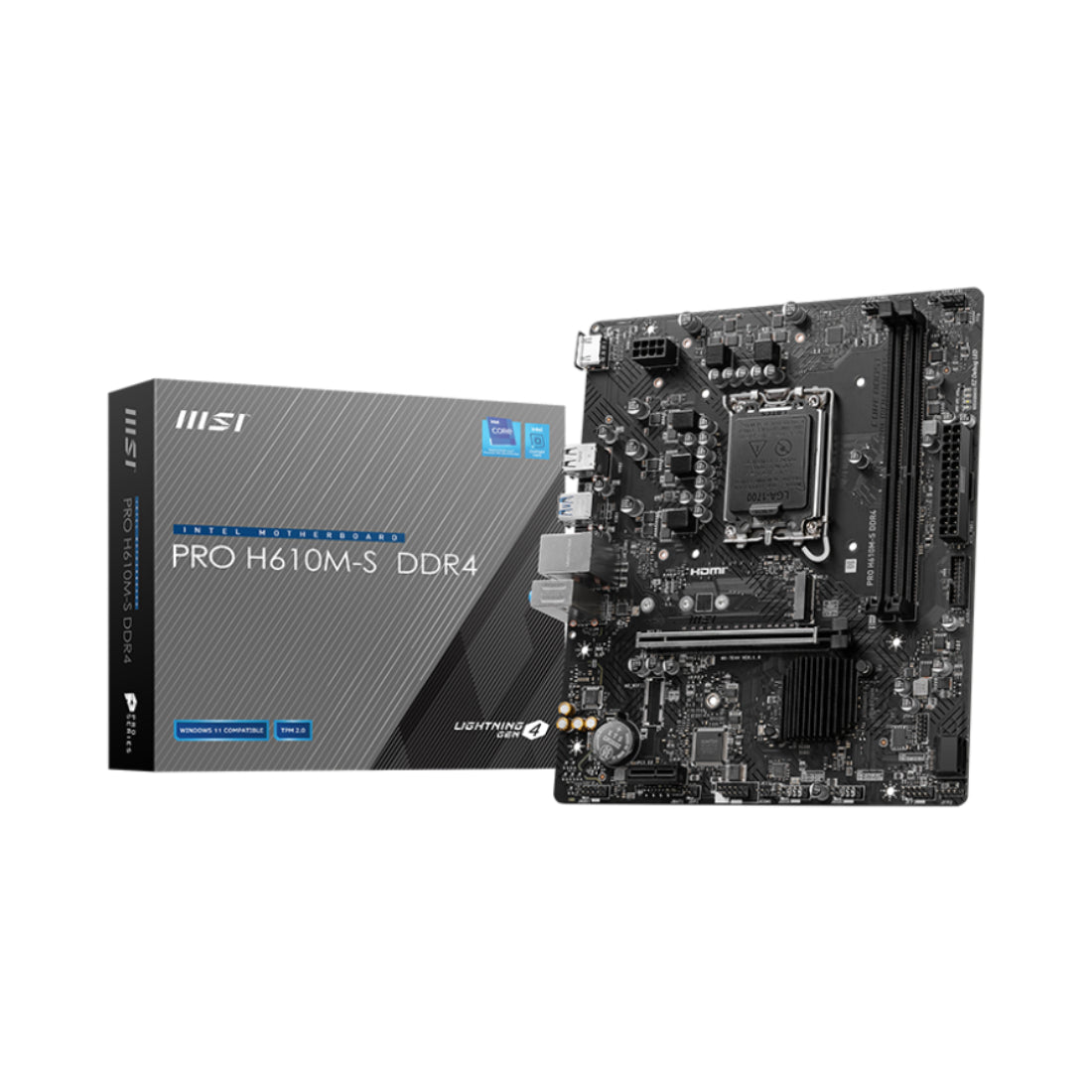 MSI PRO H610M-S WIFI DDR4 LGA 1700 Intel mATX 14th Gen Gaming Motherboard - اللوحة الأم