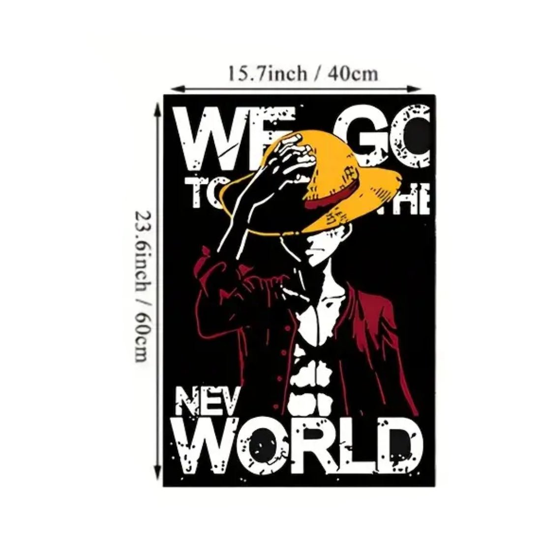 Anime Hat Boy Art Canvas Printing Poster (40x1x60cm) - 1 Piece - ملصق - Store 974 | ستور ٩٧٤