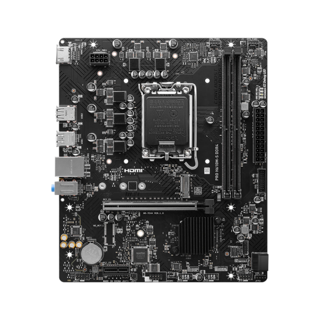 MSI PRO H610M-S WIFI DDR4 LGA 1700 Intel mATX 14th Gen Gaming Motherboard - اللوحة الأم - Store 974 | ستور ٩٧٤