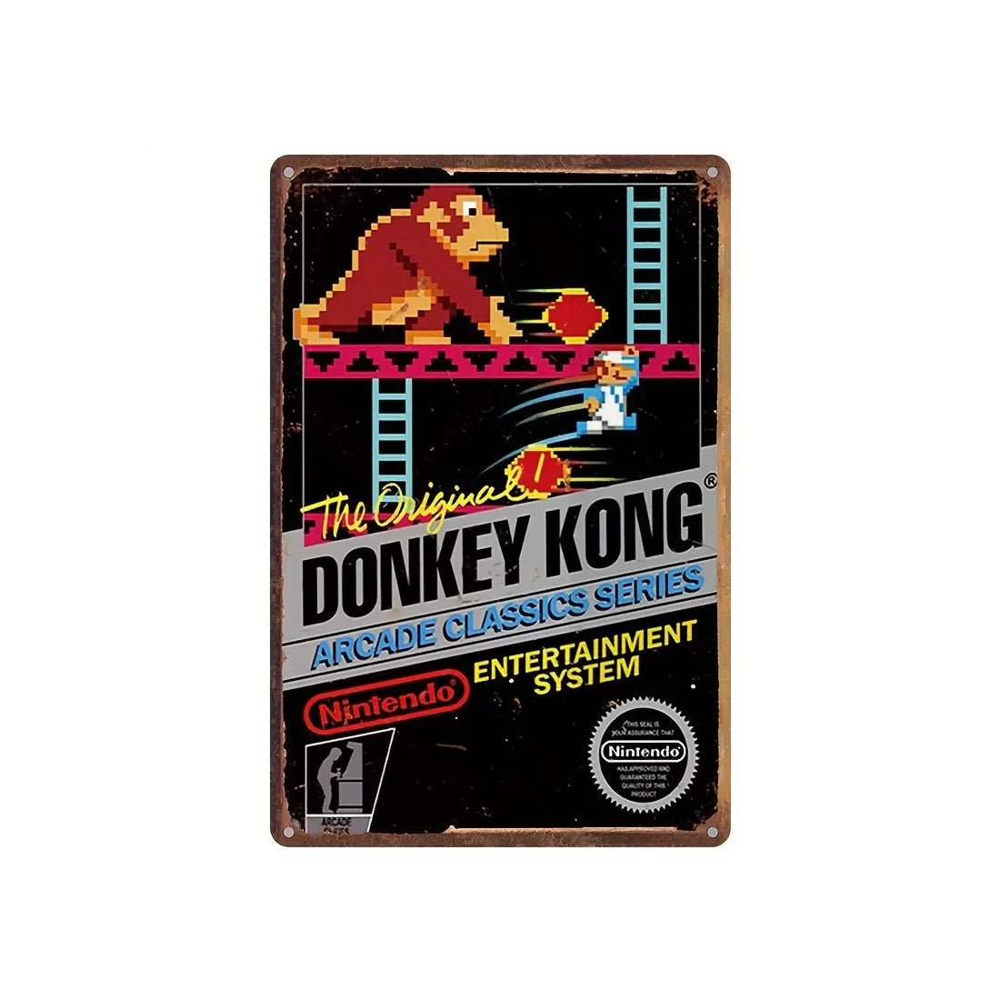 Donkey Kong Arcade Classics Series Aluminum Console Sign (30x1x20cm) - ملصق Donkey Kong Arcade Classics Series Aluminum Console Sign (30x1x20cm) - ملصق