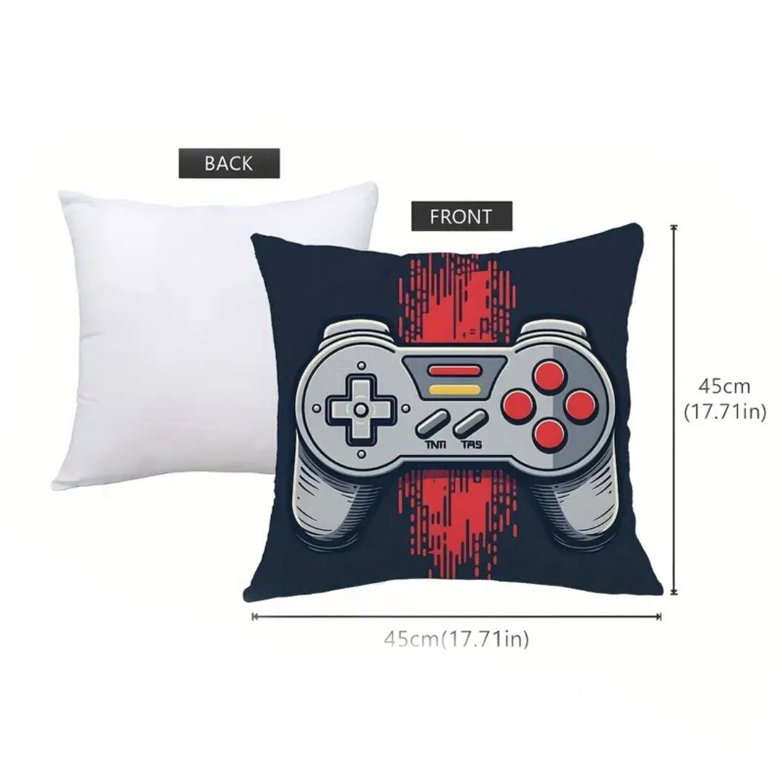 Game Controller Square Modern Style Pillow cover - Gamepad 2 (45x1x45cm) - غلاف وسادة - Store 974 | ستور ٩٧٤