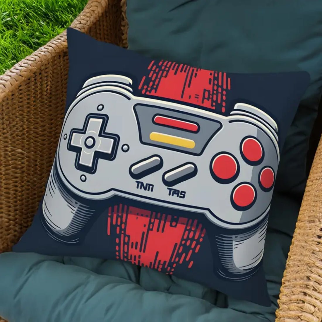 Game Controller Square Modern Style Pillow cover - Gamepad 2 (45x1x45cm) - غلاف وسادة - Store 974 | ستور ٩٧٤