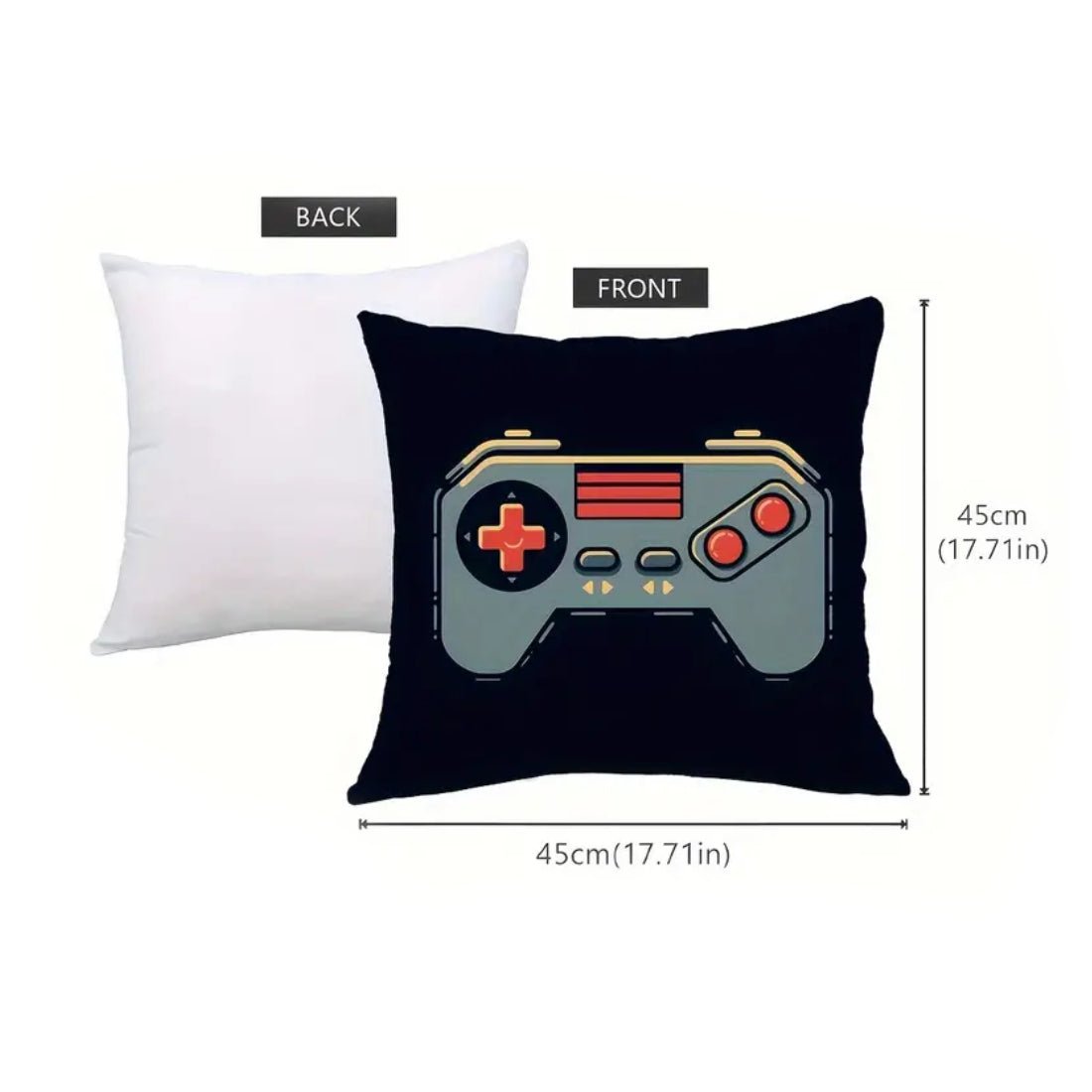 Game Controller Square Modern Style Pillow cover - Gamepad 1  (45x1x45cm) - غلاف وسادة - Store 974 | ستور ٩٧٤