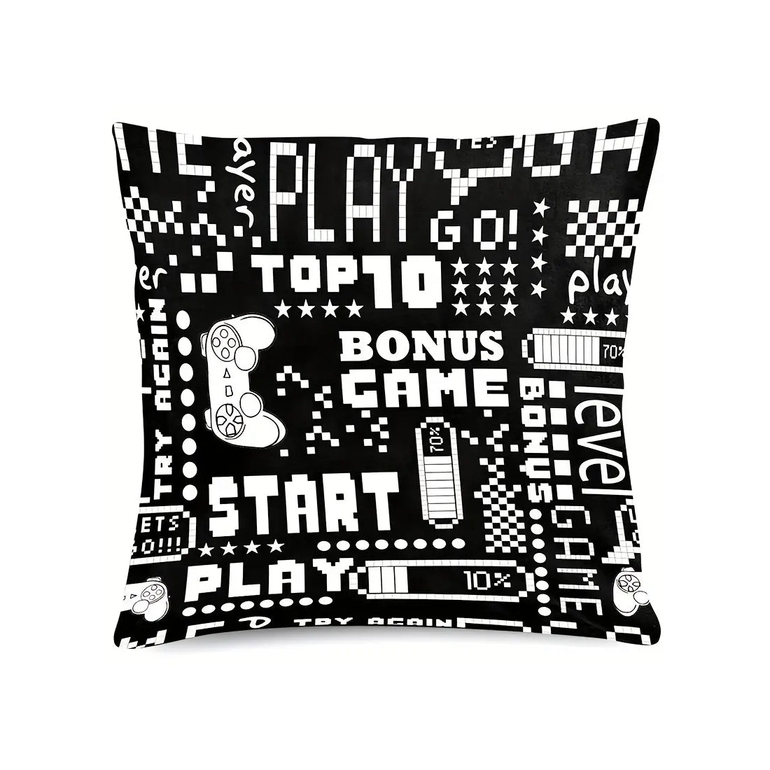 Video Game Throw Pillow Gamer Controller (45x1x45cm) - 4 Pieces - غلاف وسادة