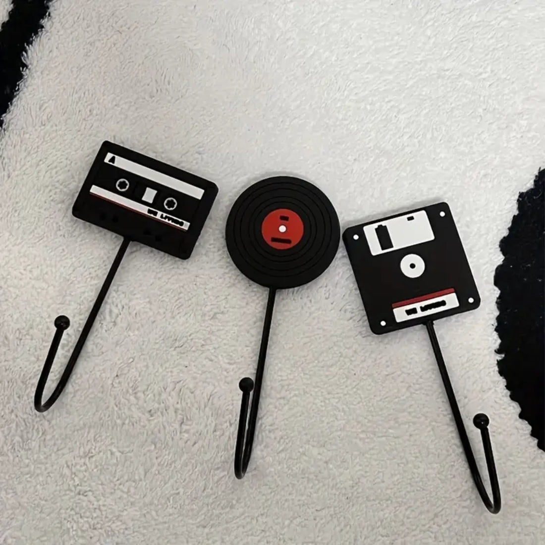 Retro Door Hook: Record/Tape/Display Whole Set (11x2x18cm) - أكسسوار Retro Door Hook: Record/Tape/Display Whole Set (11x2x18cm) - أكسسوار