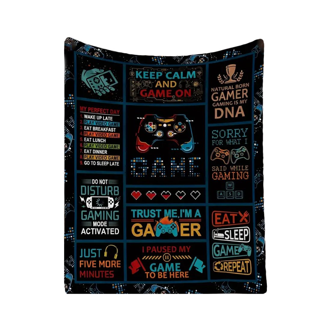 Gamer Blanket Gamepad Flannel Throw (150x1x200cm)  - 1 Pieces - غلاف - Store 974 | ستور ٩٧٤
