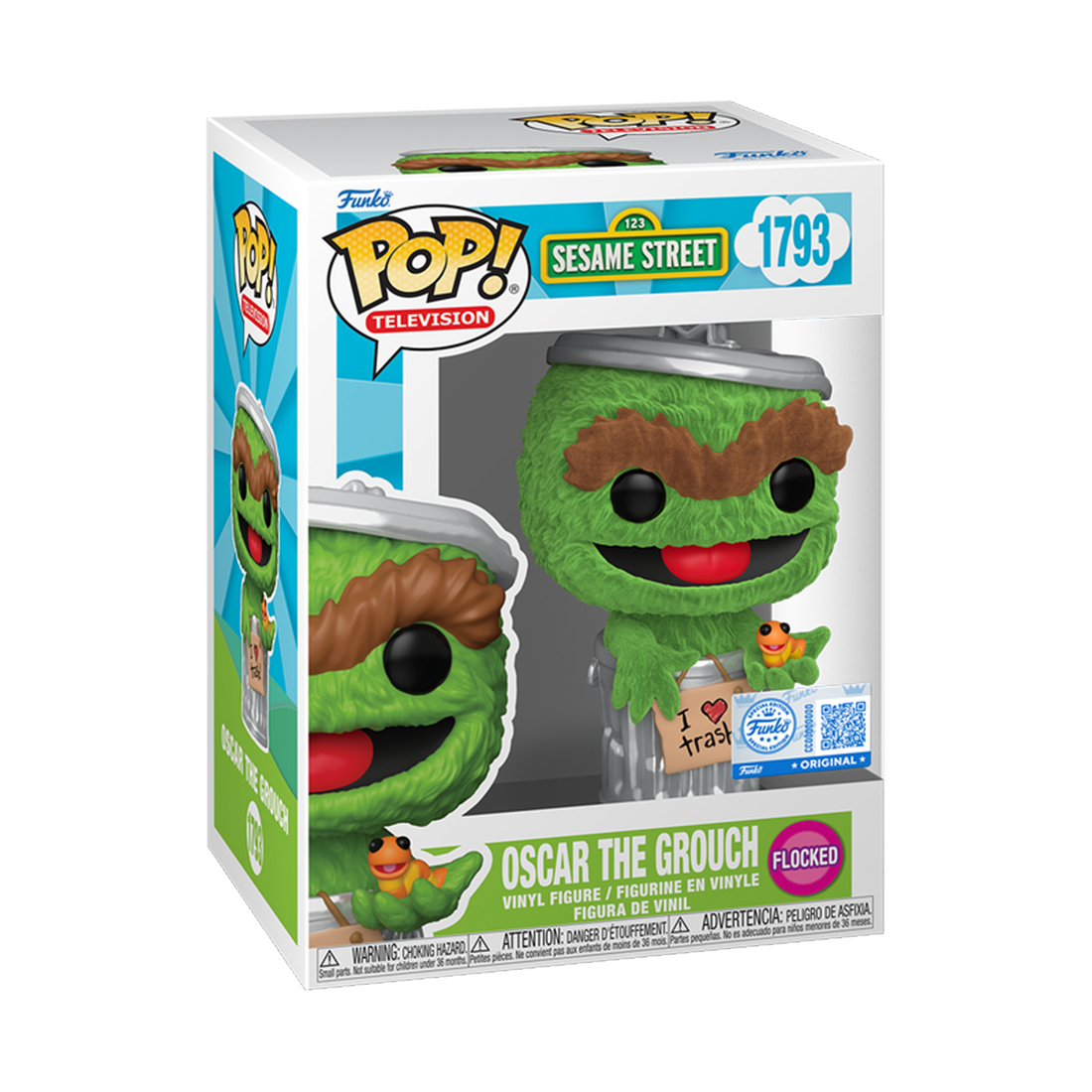 Funko Pop! Tv: Sesame Street S4 - Oscar the Grouch (FL) (Exc) #1793 - مجسم Funko Pop! Tv: Sesame Street S4 - Oscar the Grouch (FL) (Exc) #1793 - مجسم