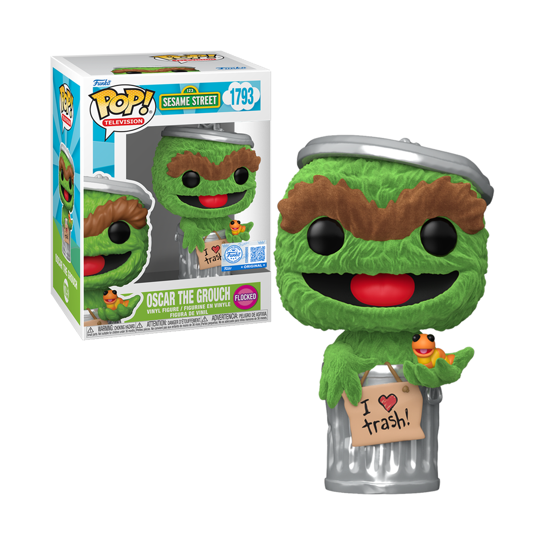 Funko Pop! Tv: Sesame Street S4 - Oscar the Grouch (FL) (Exc) #1793 - مجسم Funko Pop! Tv: Sesame Street S4 - Oscar the Grouch (FL) (Exc) #1793 - مجسم