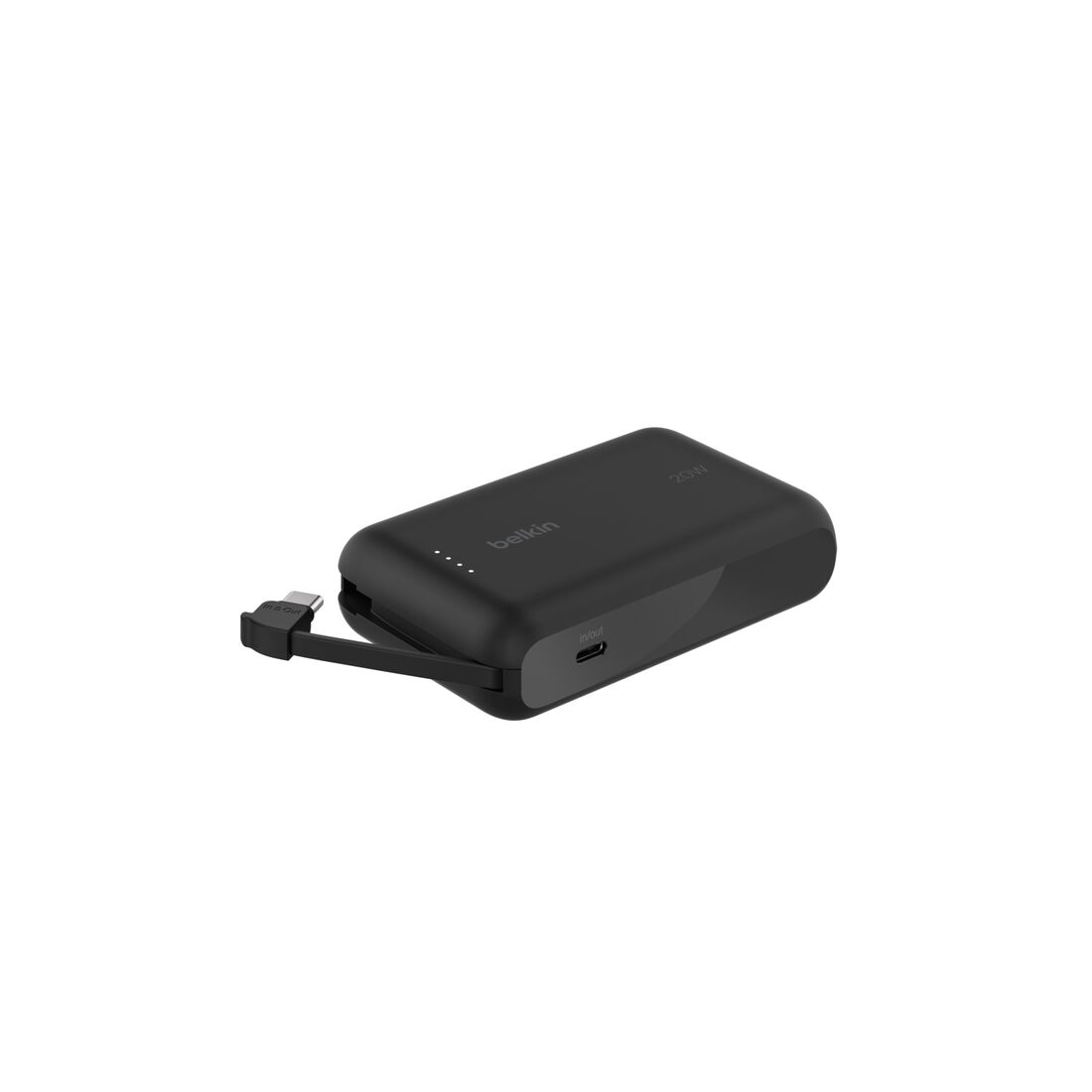 Belkin Power Bank 10K with Integrated Cable - Black - مزود الطاقة Belkin Power Bank 10K with Integrated Cable - Black - مزود الطاقة