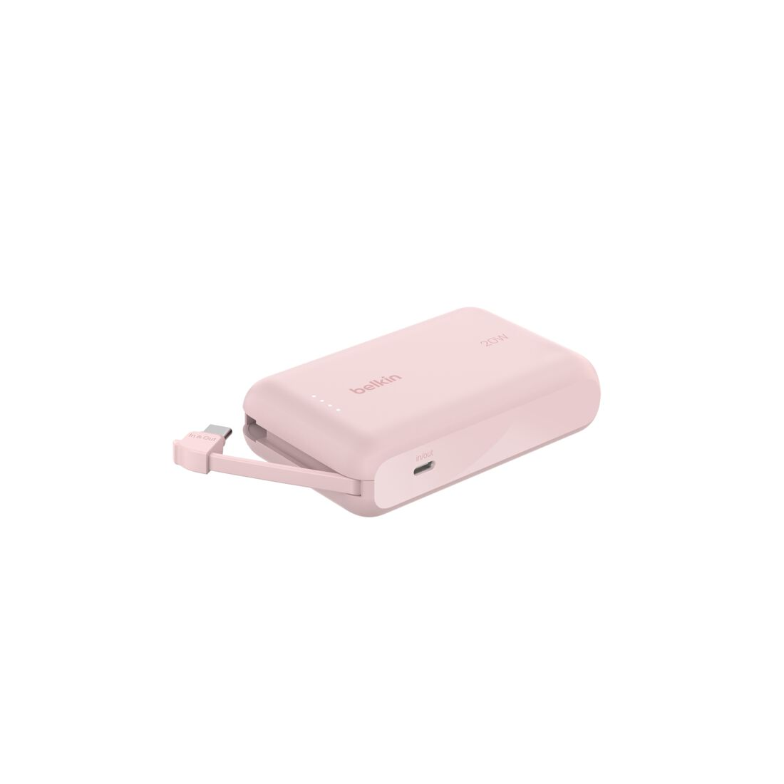 Belkin Power Bank 10K with Integrated Cable - Pink - مزود الطاقة