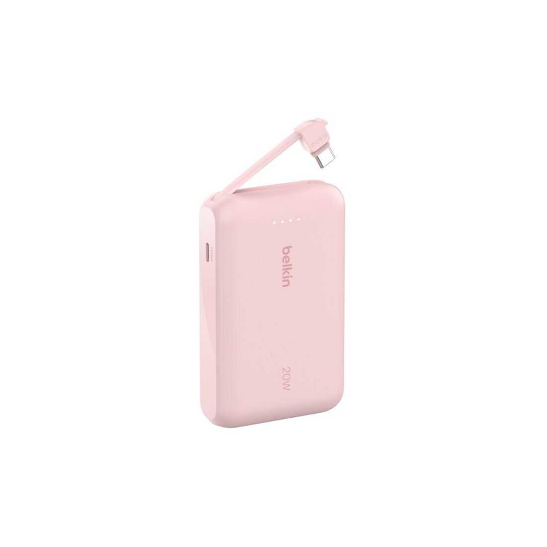 Belkin Power Bank 10K with Integrated Cable - Pink - مزود الطاقة