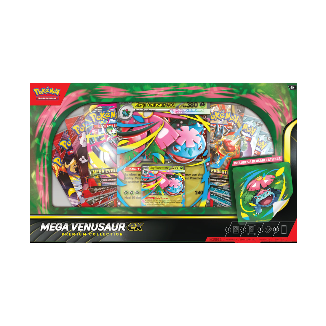 Pokémon TCG Mega Venusaur Ex Premium Collection - بطاقات