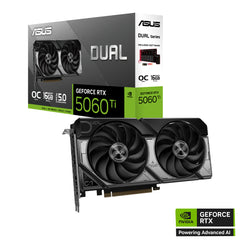 ASUS GeForce Dual RTX™ 5060 Ti OC 16GB GDDR7 Graphics Card - كرت الشاشة