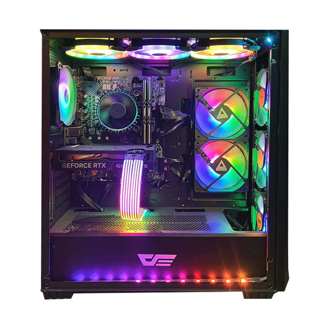 (Pre-Owned) Gaming PC Intel Core i5-12400F Gigabyte 4060 Dark Flash Case  - كمبيوتر مستعمل - Store 974 Electronics WLL  | ستور٩٧٤ للالكترونيات ذ.م.م