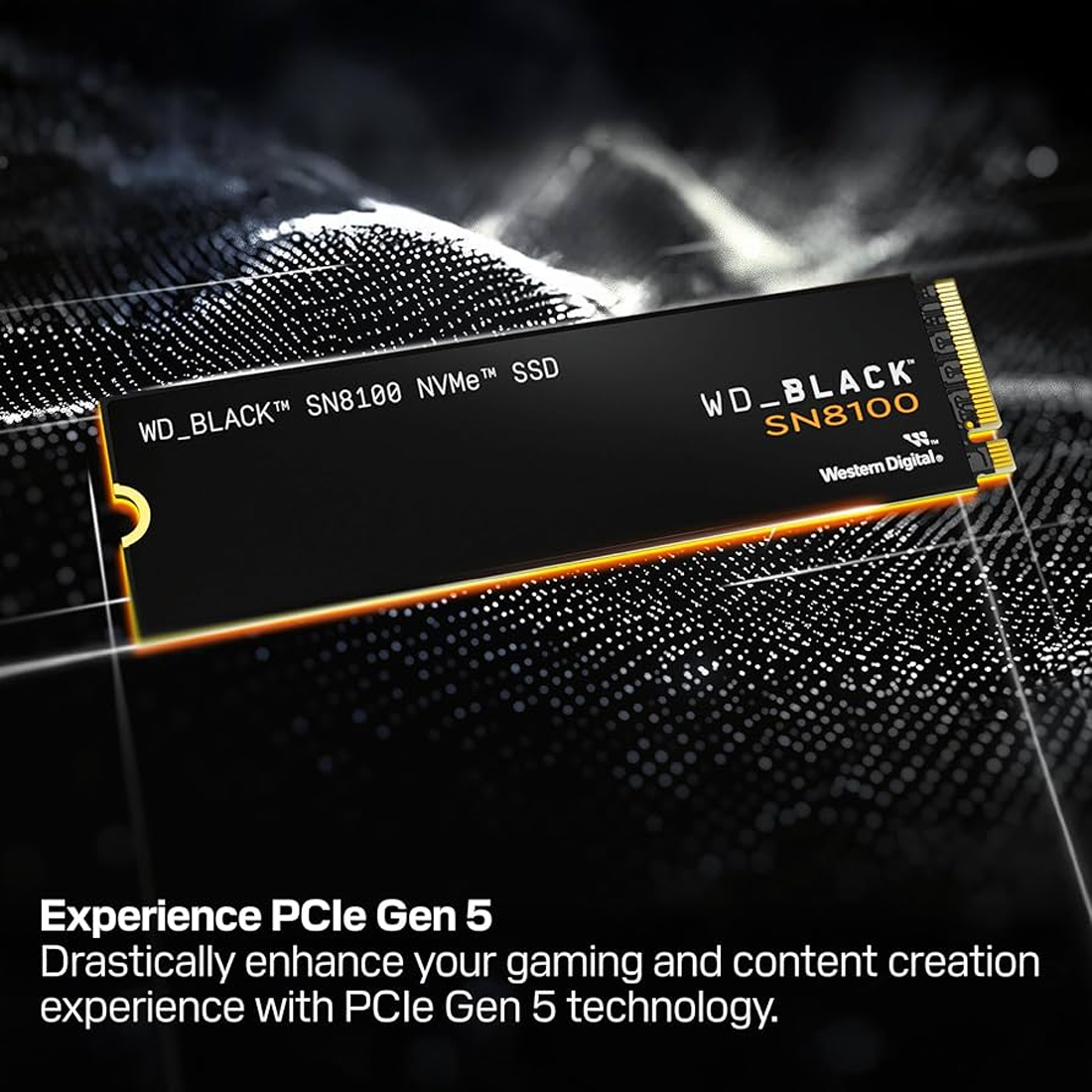 WD_BLACK 1TB SN8100 NVMe Gen5 M.2 Internal Gaming Solid State Drive - مساحة تخزين WD_BLACK 1TB SN8100 NVMe Gen5 M.2 Internal Gaming Solid State Drive - مساحة تخزين
