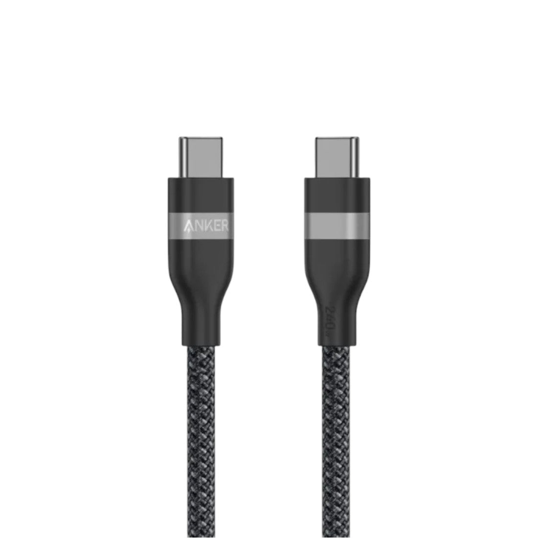 Anker A82E2H11 USB-C to USB-C Cable 240W Braided 3ft - Black - أكسسوارات