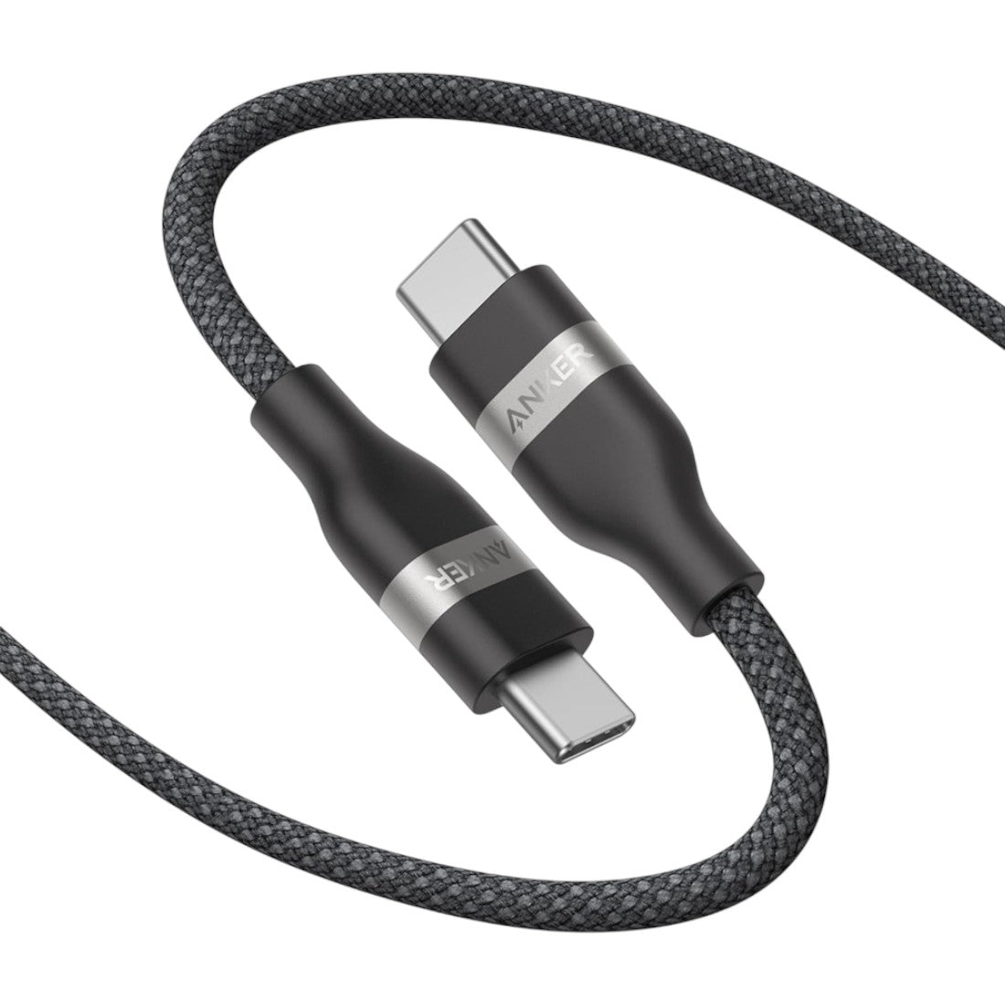 Anker A82E2H11 USB-C to USB-C Cable 240W Braided 3ft - Black - أكسسوارات