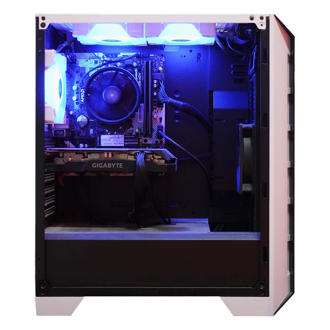 (Pre-Owned) Gaming PC AMD Ryzen 5 2600X & Radeon RX 5500XT w/ Aerocool Cylon - White - كمبيوتر مستعمل - Store 974 | ستور ٩٧٤