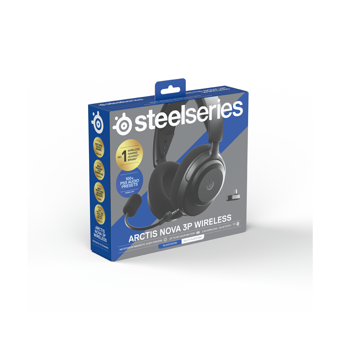 SteelSeries Arctis Nova 3P Wireless Gaming Headset - Black - سماعة SteelSeries Arctis Nova 3P Wireless Gaming Headset - Black - سماعة