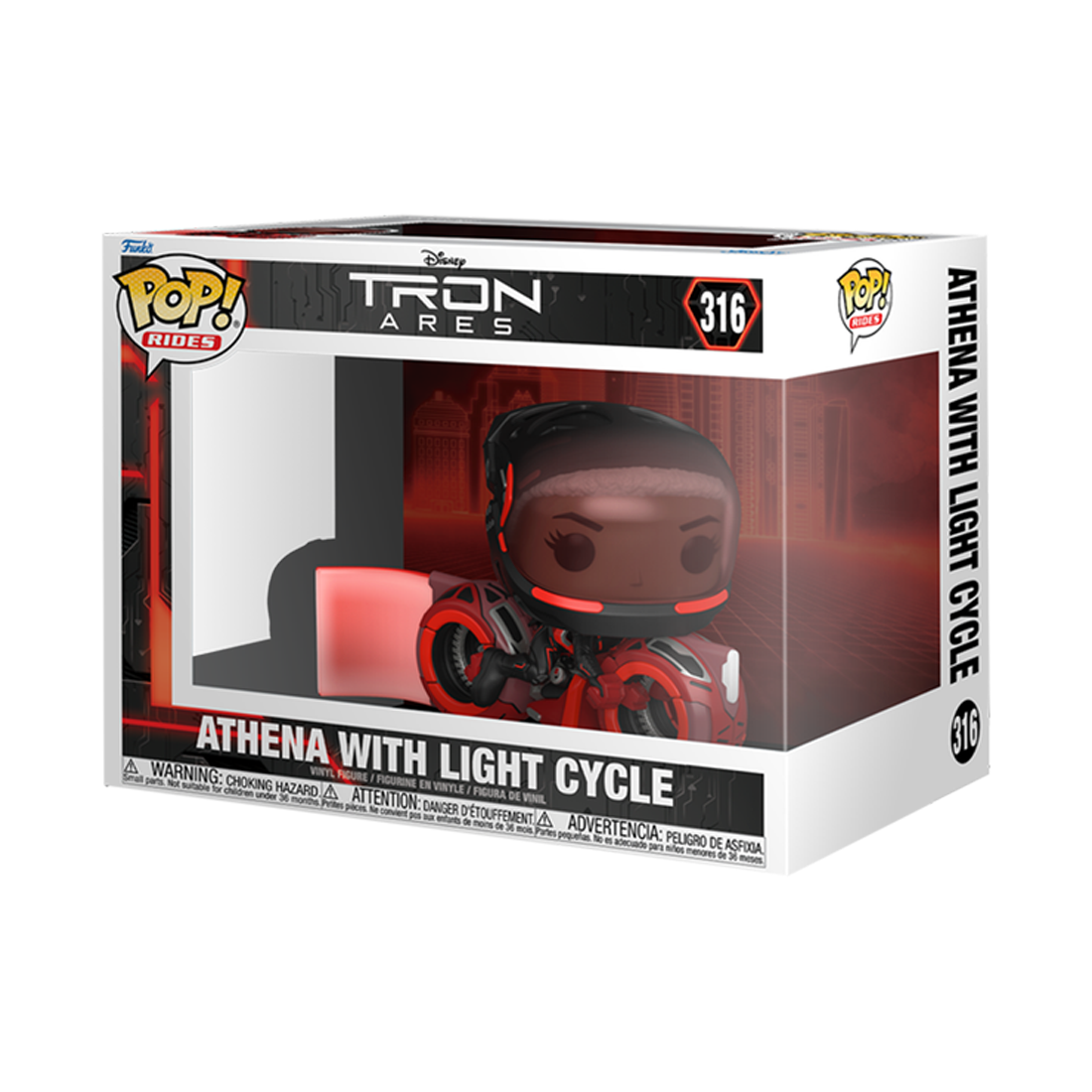 Pop Ride! Movies: Tron: Ares - Athena with Light Cycle #316 - مجسم
