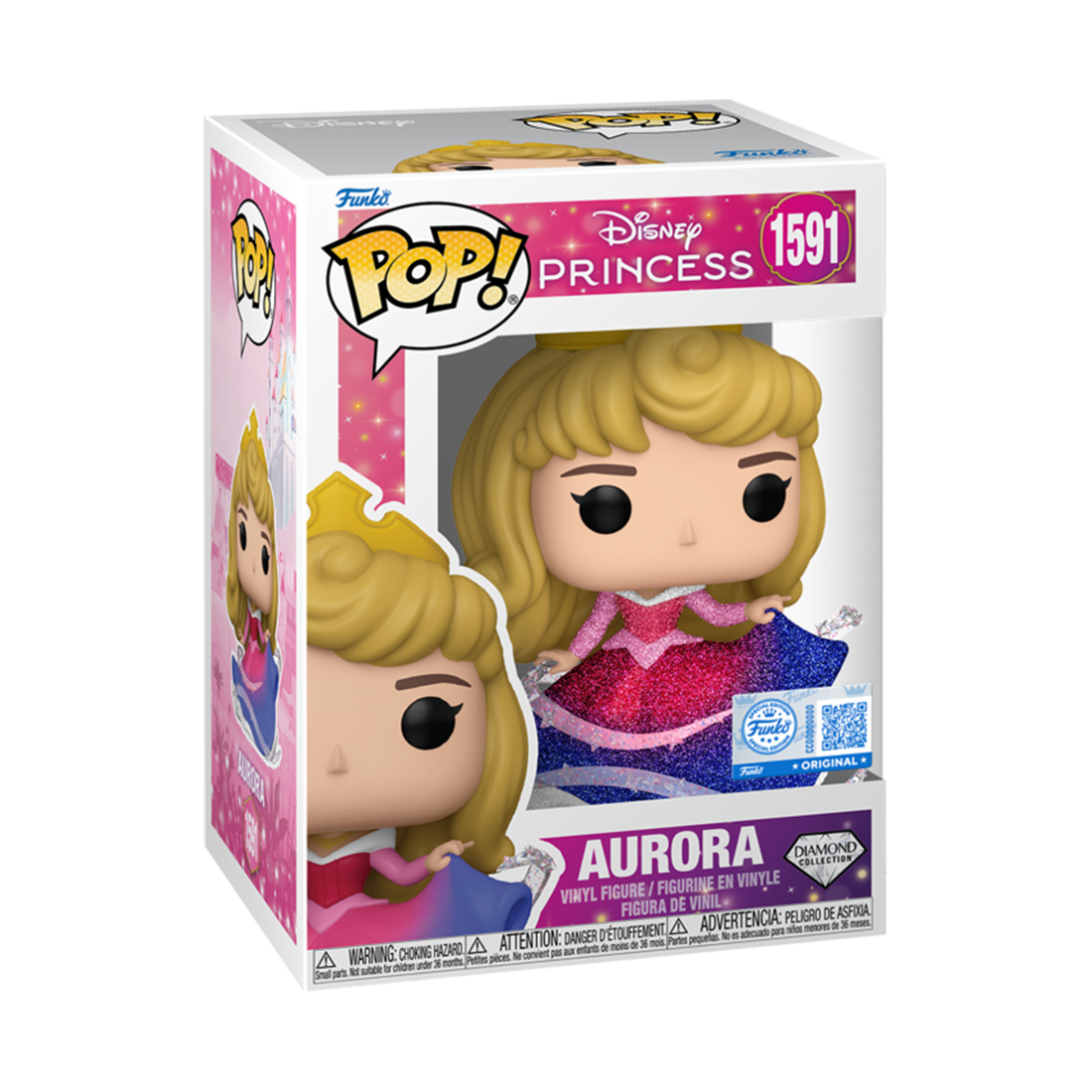 Funko Pop! Disney: Sleeping Beauty - Aurora (DGLT)(Exc) #1591 - مجسم
