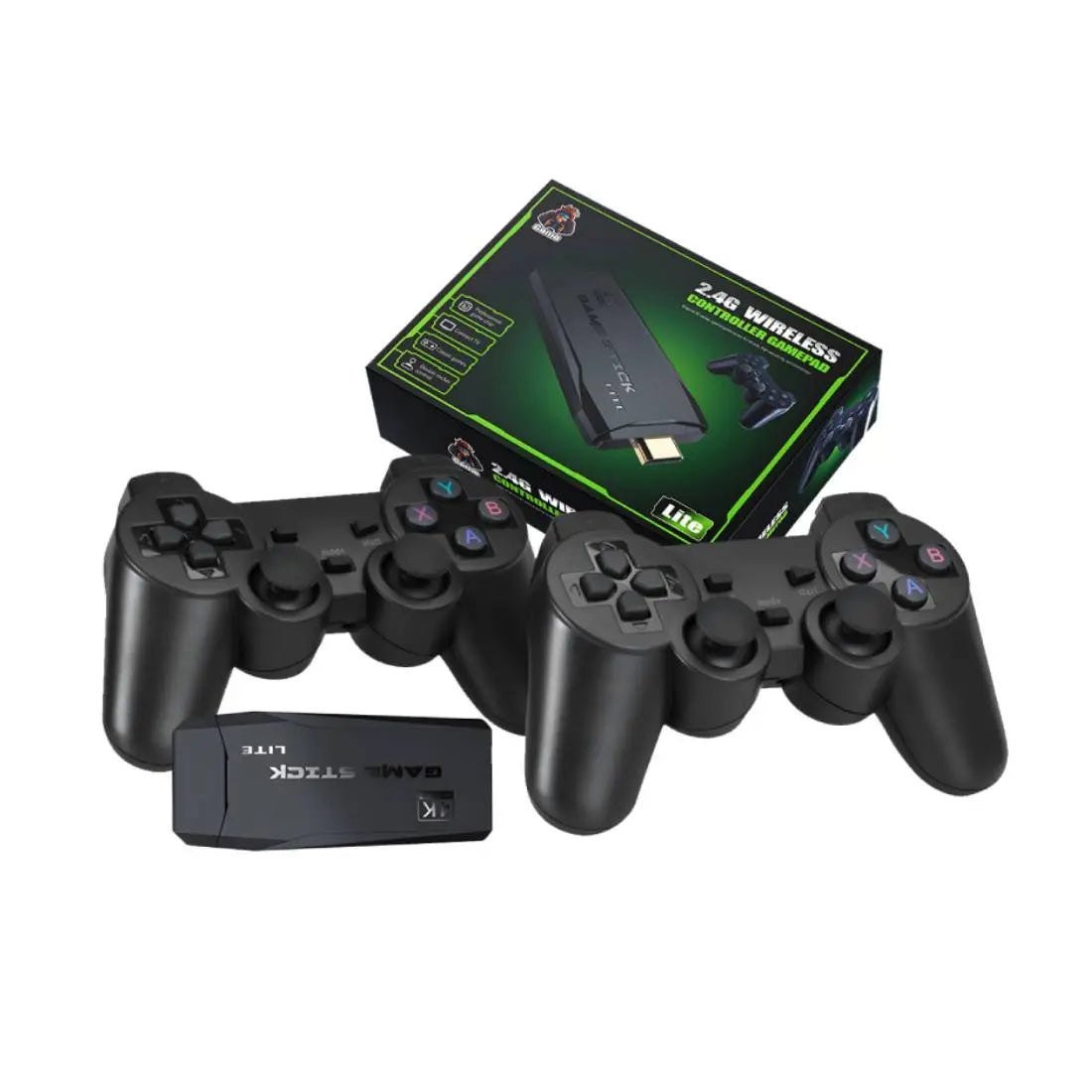 M8 4K Retro Game Stick - Handheld Console - Black - جهاز ألعاب