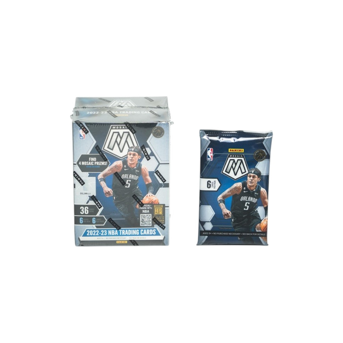 Panini Mosaic Basketball- Find 4 Mosaic Prizms! Per Box 2022-2023 Blaster  - بطاقة ألعاب