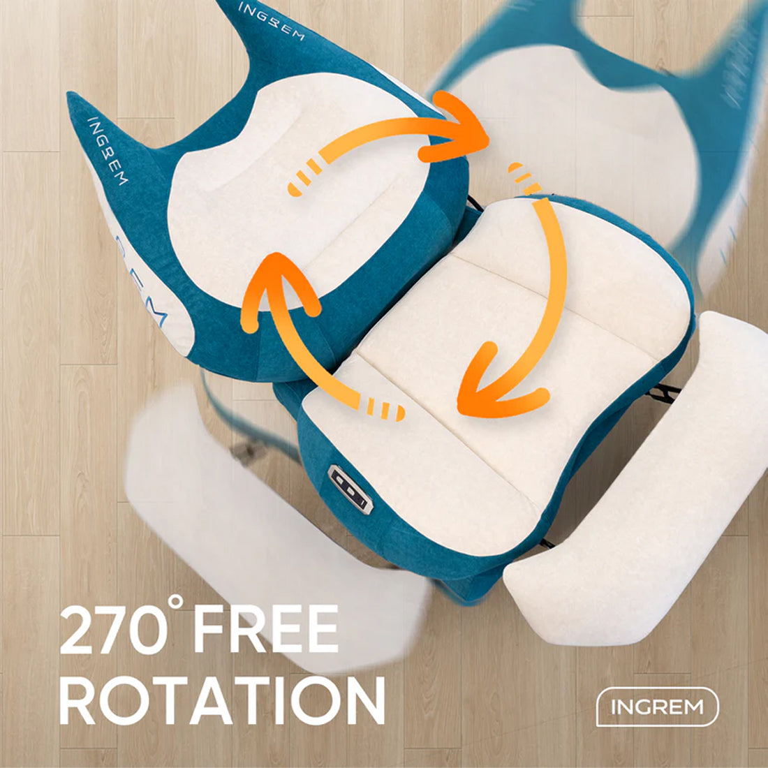 Power Smart Sofa Recliner - Blue -  مقعد ألعاب - Store 974 Electronics WLL  | ستور٩٧٤ للالكترونيات ذ.م.م