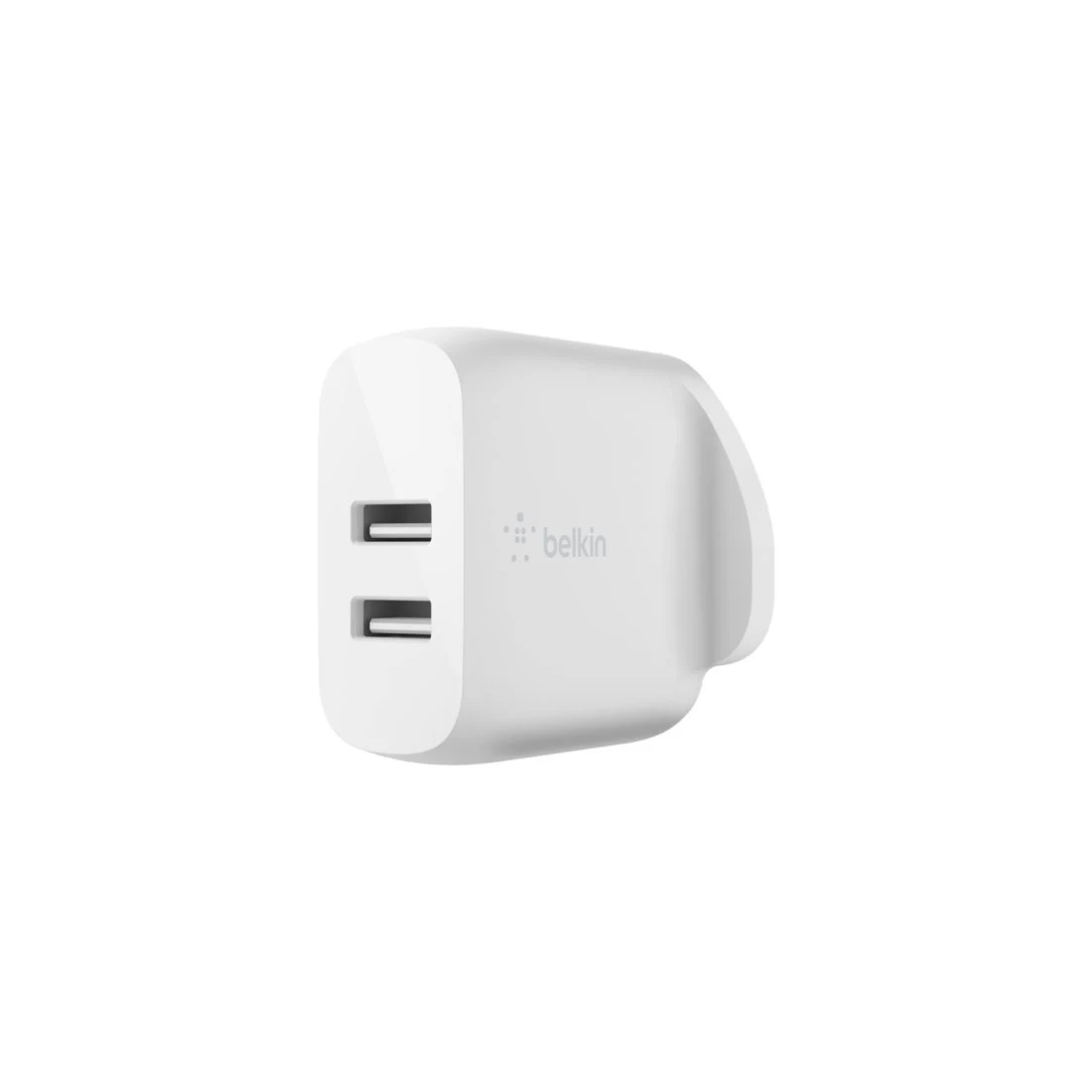 Belkin Boostarch Dual USB -A 24W Charger - White - شaحn Belkin Boostarch Dual USB -A 24W Charger - White - شaحn