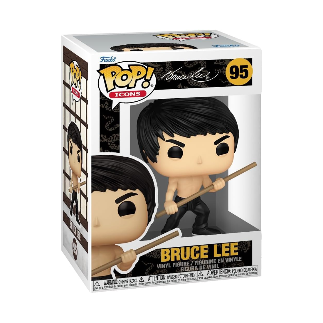Funko Pop! Icons: Bruce Lee (Dynamic) #95 - مجسم Funko Pop! Icons: Bruce Lee (Dynamic) #95 - مجسم