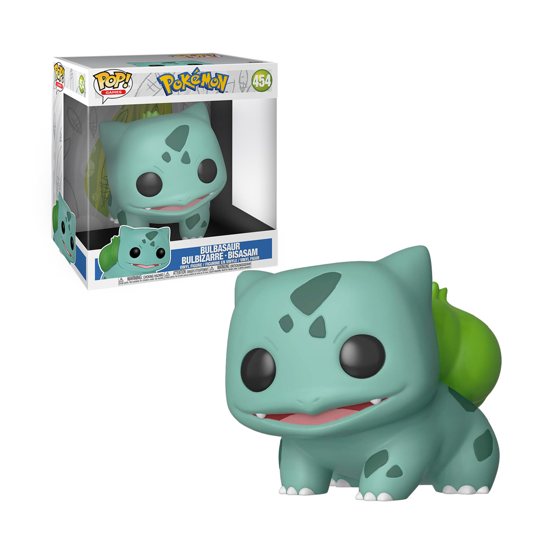 Funko Pop Jumbo! Games: Pokemon - Bulbasaur EMEA #454 - مجسم Funko Pop Jumbo! Games: Pokemon - Bulbasaur EMEA #454 - مجسم