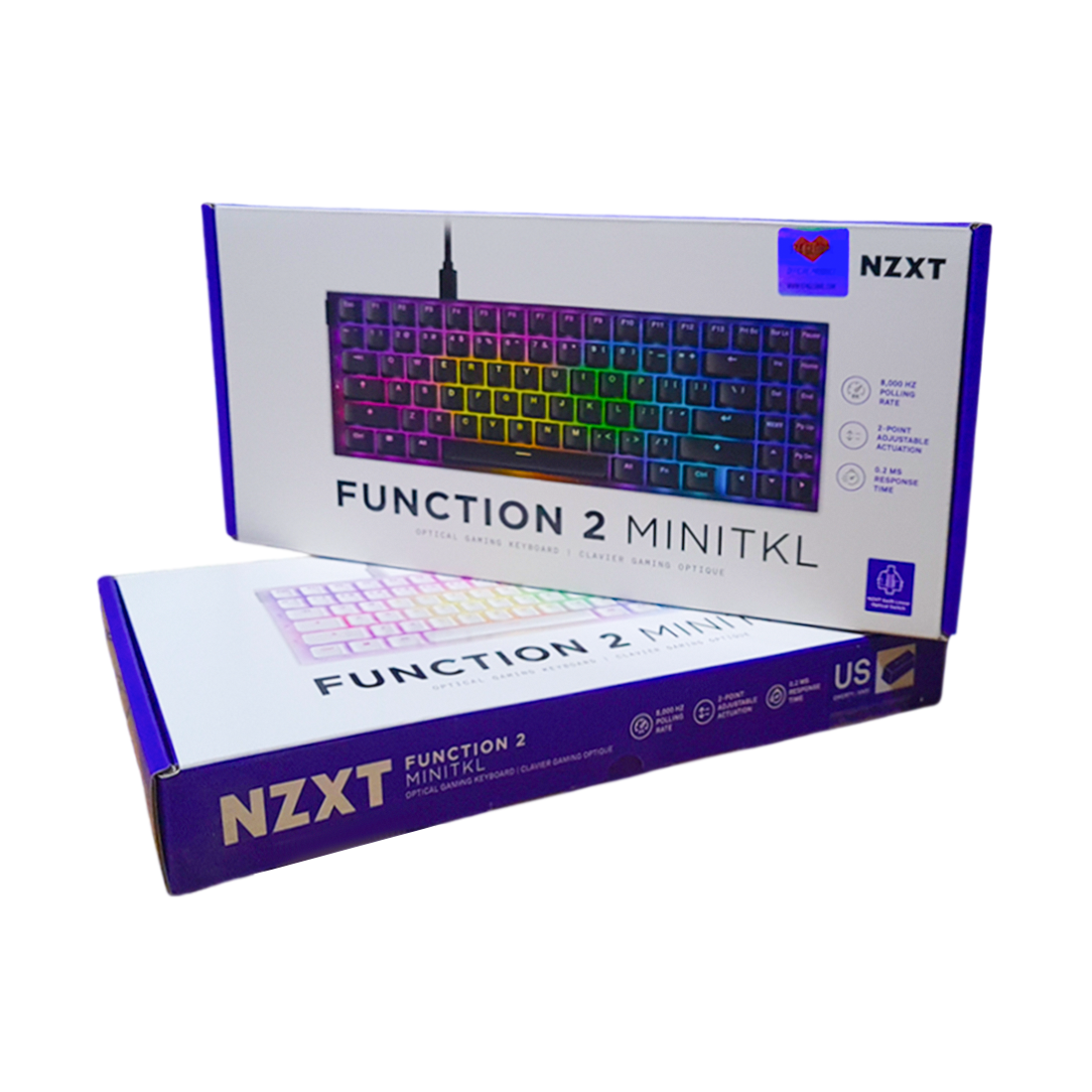 NZXT Function 2 MiniTKL RGB Bundle Pack- Matte Black & White - لوحة مفاتيح NZXT Function 2 MiniTKL RGB Bundle Pack- Matte Black & White - لوحة مفاتيح