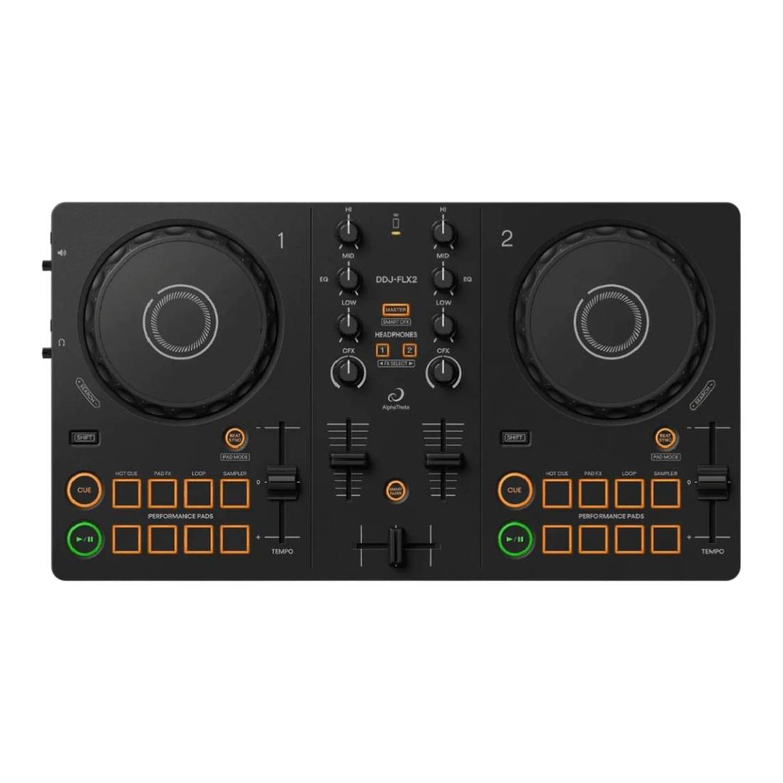 AlphaTheta - DDJ-FLX2 Compact 2-Channel DJ Controller - ميكروفون