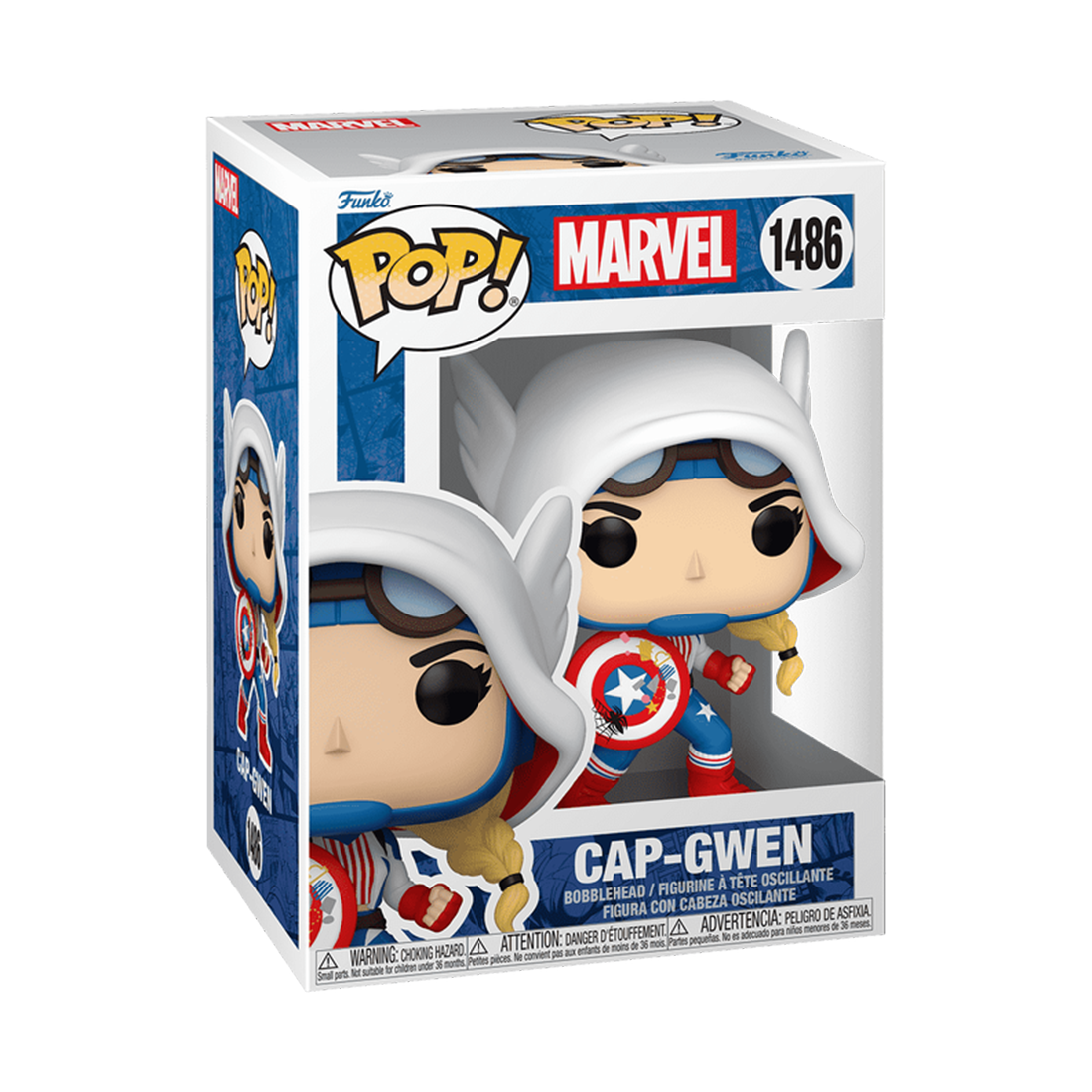 Funko Pop! Marvel: Spider-Gwen: Gwenverse - Captain America Gwen #1486 - مجسم